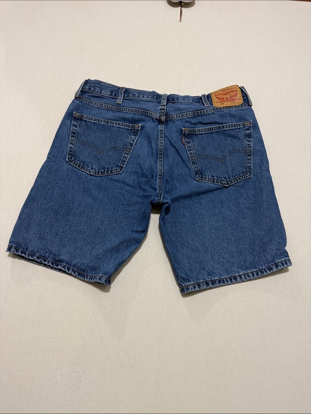 Levi's Blue Straight-Leg Denim Shorts